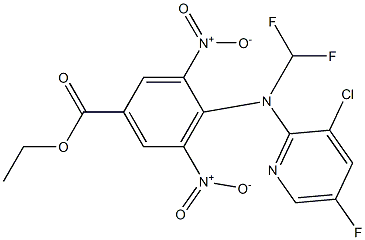 4-(3-Chloro-5-trifluoromethyl-2-pyridinylamino)-3,5-dinitrobenzoic acid ethyl ester Structure