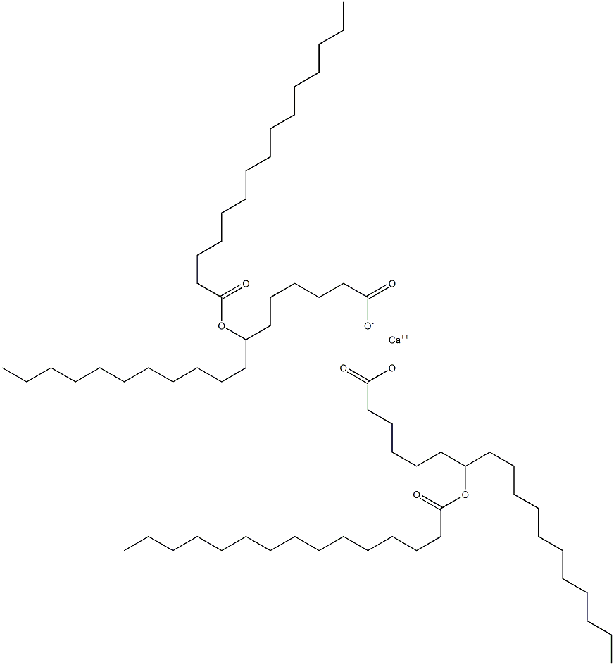 Bis(7-pentadecanoyloxyoctadecanoic acid)calcium salt 구조식 이미지