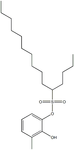5-Pentadecanesulfonic acid 2-hydroxy-3-methylphenyl ester Structure