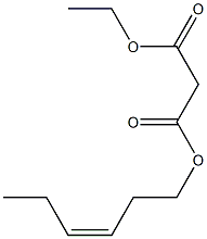 Malonic acid 1-ethyl 3-[(Z)-3-hexenyl] ester 구조식 이미지
