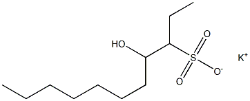 4-Hydroxyundecane-3-sulfonic acid potassium salt Structure