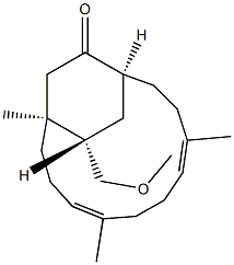 (1S,12S,15S)-15-(Methoxymethyl)-1,5,9-trimethylbicyclo[10.2.2]hexadeca-4,8-dien-13-one Structure