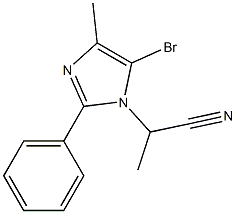 5-Bromo-1-(1-cyanoethyl)-4-methyl-2-phenyl-1H-imidazole 구조식 이미지