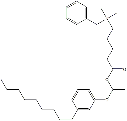 N,N-Dimethyl-N-benzyl-N-[4-[[1-(3-nonylphenyloxy)ethyl]oxycarbonyl]butyl]aminium Structure