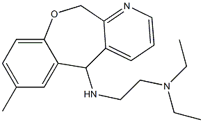 5,11-Dihydro-5-(2-diethylaminoethylamino)-7-methyl[1]benzoxepino[3,4-b]pyridine 구조식 이미지