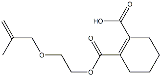 1-Cyclohexene-1,2-dicarboxylic acid hydrogen 1-[2-(methallyloxy)ethyl] ester 구조식 이미지