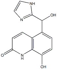 8-Hydroxy-5-[(1H-imidazol-2-yl)(hydroxy)methyl]-2(1H)-quinolinone 구조식 이미지