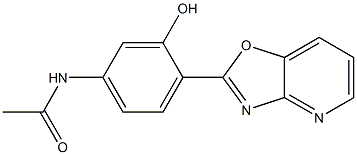 N-[3-Hydroxy-4-[oxazolo[4,5-b]pyridin-2-yl]phenyl]acetamide 구조식 이미지