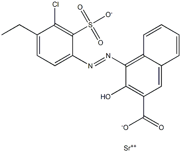 [1-[(3-Chloro-4-ethyl-2-sulfophenyl)azo]-2-hydroxy-3-naphthalenecarboxylic acid]strontium salt 구조식 이미지