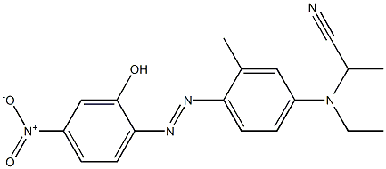 2-[4-[(1-Cyanoethyl)(ethyl)amino]-2-methylphenylazo]-5-nitrophenol 구조식 이미지