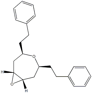 (2R,4R,5S,7S)-4,5-Epoxy-2,7-bis(2-phenylethyl)oxepane Structure