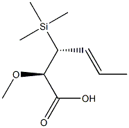 (2R,3R,4E)-2-Methoxy-3-(trimethylsilyl)-4-hexenoic acid 구조식 이미지