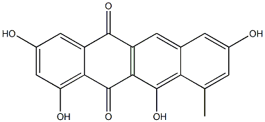 1,3,8,11-Tetrahydroxy-10-methyl-5,12-naphthacenedione Structure
