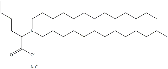2-(Ditridecylamino)hexanoic acid sodium salt 구조식 이미지