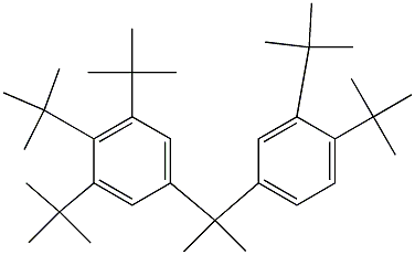 2-(3,4,5-Tri-tert-butylphenyl)-2-(3,4-di-tert-butylphenyl)propane Structure