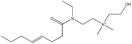 2-[N-Ethyl-N-(4-octenoyl)amino]-N-(2-hydroxyethyl)-N,N-dimethylethanaminium Structure