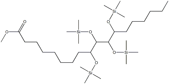 9,10,11,12-Tetrakis(trimethylsiloxy)octadecanoic acid methyl ester 구조식 이미지