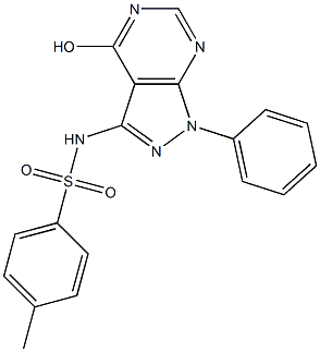 1-Phenyl-3-(4-methylphenylsulfonylamino)-1H-pyrazolo[3,4-d]pyrimidin-4-ol Structure
