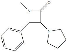 1-Methyl-3-(1-pyrrolidyl)-4-phenylazetidin-2-one Structure