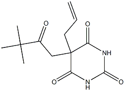 5-Allyl-5-(2-oxo-3,3-dimethylbutyl)-2,4,6(1H,3H,5H)-pyrimidinetrione 구조식 이미지
