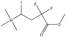 2,2-Difluoro-4-iodo-4-(trimethylsilyl)butanoic acid methyl ester Structure