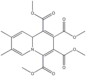 7,8-Dimethyl-9aH-quinolizine-1,2,3,4-tetracarboxylic acid tetramethyl ester Structure