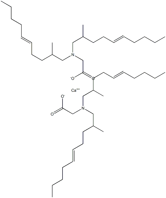 Bis[N,N-bis(2-methyl-5-decenyl)aminoacetic acid]calcium salt Structure