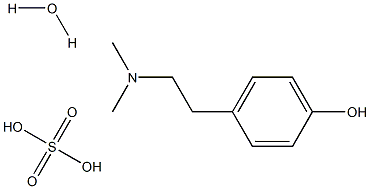 Hordenine sulfate monohydrate Structure