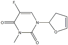 1-(2,3-Dihydrofuran-2-yl)-5-fluoro-3-methyluracil 구조식 이미지