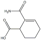 2-Carbamoyl-2-cyclohexene-1-carboxylic acid Structure