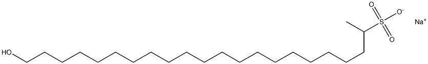 22-Hydroxydocosane-2-sulfonic acid sodium salt Structure