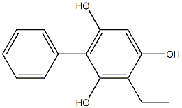 2-Ethyl-4-phenylbenzene-1,3,5-triol 구조식 이미지