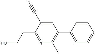 2-(2-Hydroxyethyl)-5-phenyl-6-methylpyridine-3-carbonitrile Structure