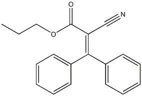 2-Cyano-3,3-diphenylpropenoic acid propyl ester 구조식 이미지