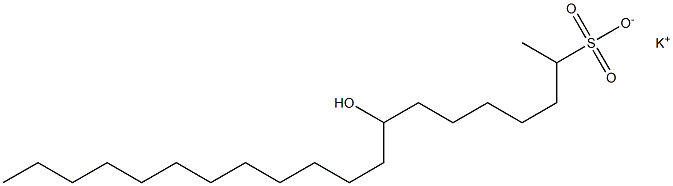 8-Hydroxyicosane-2-sulfonic acid potassium salt Structure