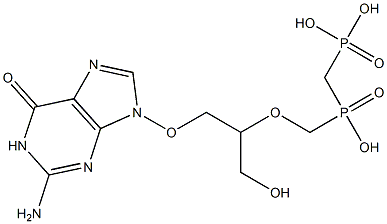 9-[2-[[Hydroxy(phosphonomethyl)phosphinyl]methoxy]-3-hydroxypropoxy]-1,9-dihydro-2-amino-6H-purin-6-one Structure