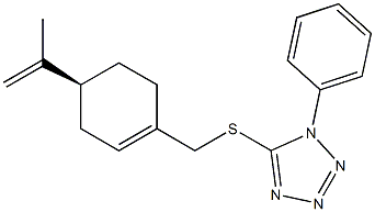 5-[(S)-4-Isopropenyl-1-cyclohexenylmethylthio]-1-phenyl-1H-tetrazole 구조식 이미지