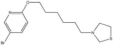 5-Bromo-2-[[6-(3-thiazolidinyl)hexyl]oxy]pyridine 구조식 이미지