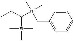 N-(Benzyl)-N,N-dimethyl-1-trimethylsilyl-1-propanaminium 구조식 이미지