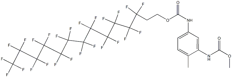 [5-[[[(3,3,4,4,5,5,6,6,7,7,8,8,9,9,10,10,11,11,12,12,13,13,14,14,14-Pentacosafluorotetradecyl)oxy]carbonyl]amino]-2-methylphenyl]carbamic acid methyl ester Structure