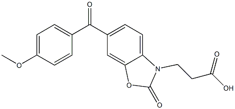 6-(4-Methoxybenzoyl)-2-oxo-3(2H)-benzoxazolepropionic acid Structure