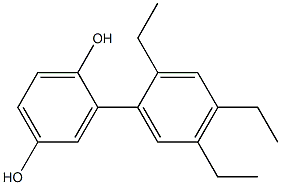 2-(2,4,5-Triethylphenyl)benzene-1,4-diol Structure