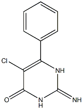 5-Chloro-6-phenyl-2,3-dihydro-2-iminopyrimidin-4(1H)-one 구조식 이미지