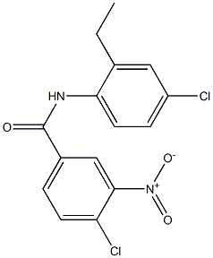 4,4'-Dichloro-2'-ethyl-3-nitrobenzanilide 구조식 이미지