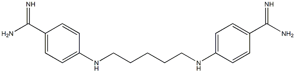 4,4'-[1,5-Pentanediylbis(imino)]bis[benzamidine] Structure