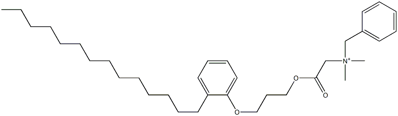 N,N-Dimethyl-N-benzyl-N-[[[3-(2-tetradecylphenyloxy)propyl]oxycarbonyl]methyl]aminium 구조식 이미지