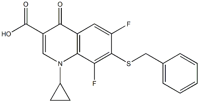 7-Benzylthio-1-cyclopropyl-6,8-difluoro-1,4-dihydro-4-oxoquinoline-3-carboxylic acid Structure