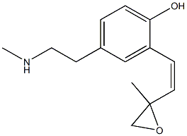 2-[(Z)-2-(2-Methyloxiran-2-yl)ethenyl]-4-[2-(methylamino)ethyl]phenol 구조식 이미지