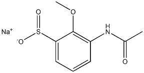 3-(Acetylamino)-2-methoxybenzenesulfinic acid sodium salt 구조식 이미지