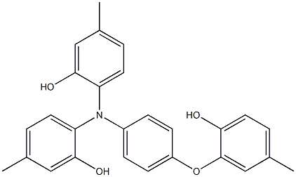 N,N-Bis(2-hydroxy-4-methylphenyl)-4-(2-hydroxy-5-methylphenoxy)benzenamine 구조식 이미지